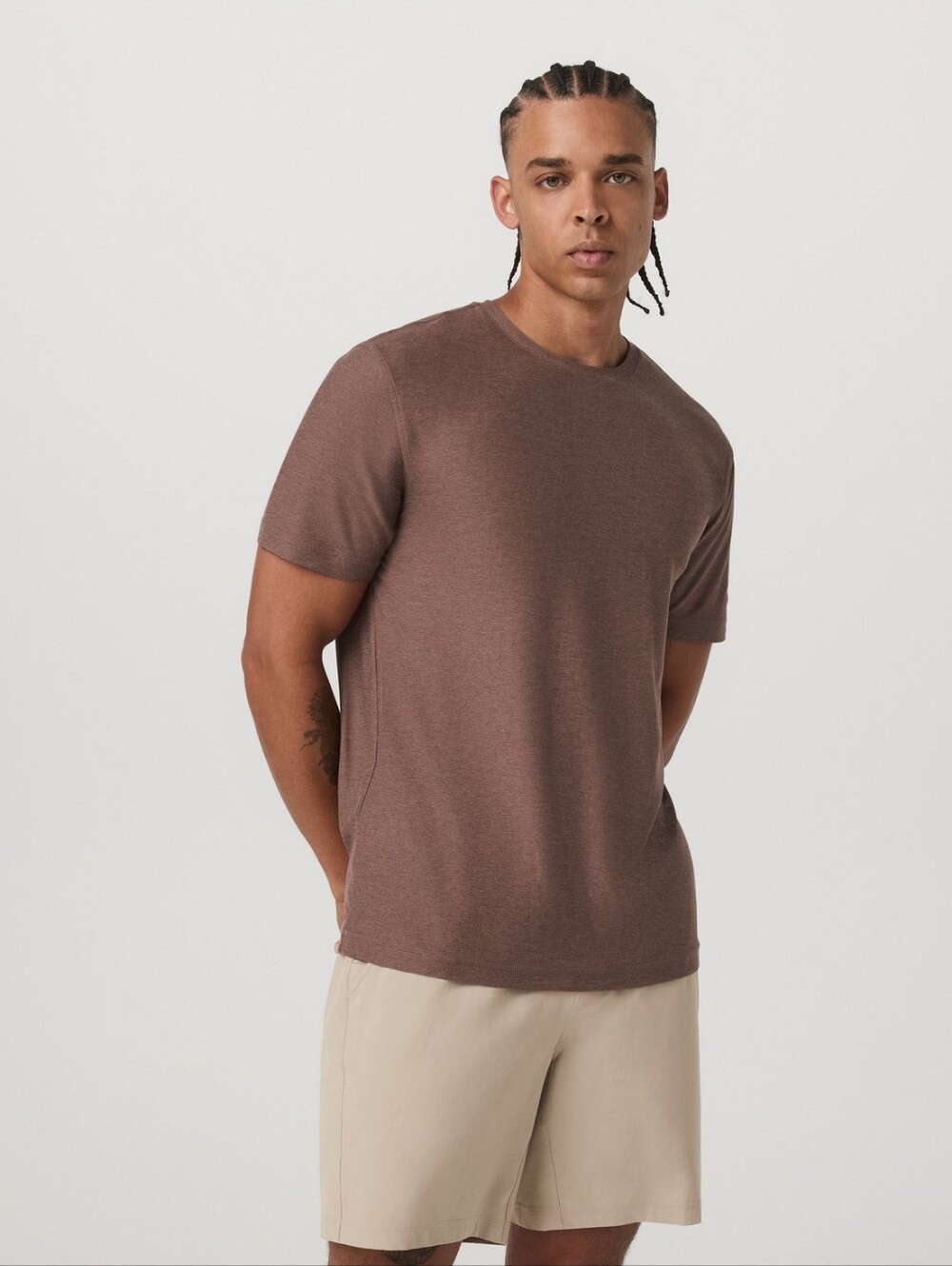 NWT Vuori Strato Tech Tee Sable Heather Sz XXL